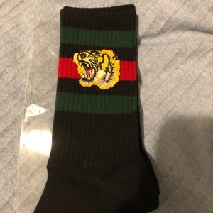 Gucci Black Striped Tiger Socks